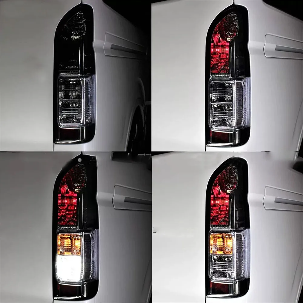 

Car Tail Light For Toyota Hiace Rear Lamp KDH205 KDH206 2005 to 2013 Smoked Black A Pair Stoplight