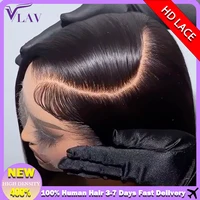 400% Density 13×4 HD Lace Front Wigs Silky Straight Melt Skins 4×4/5×5 HD Lace Frontal Wig Glueless Human Hair Wigs Pre Plucked 1