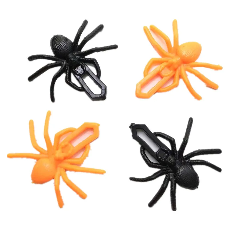 30Pcs Creative Slingshot Spider Halloween TPR Soft Rubber Elastic Stretch Small Spider Slingshot Kids Sticky Stretchy Small Toys