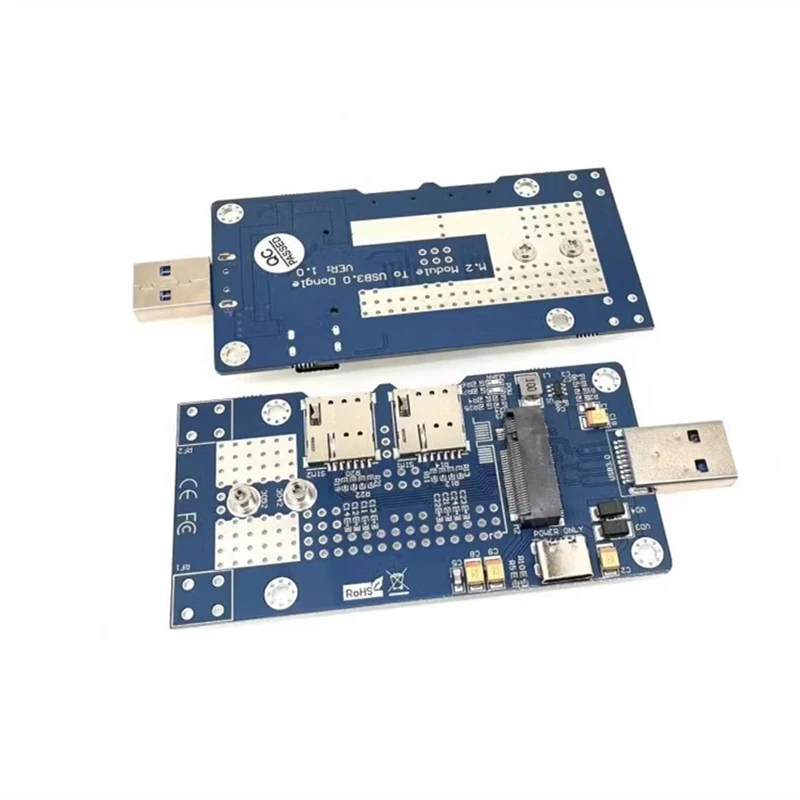 

10 шт./партия, адаптер NGFF(M.2)-USB 3,0 с дополнительным питанием и слотом для двух SIM-карт NANO для M.2 3G/4G/Φ модуля