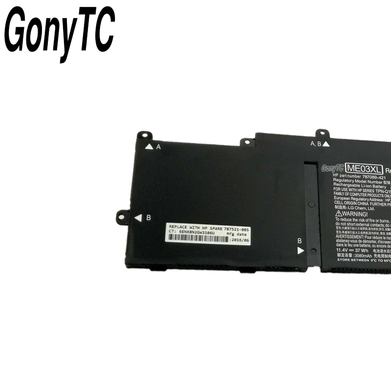 Gonytc Atacado Bateria Notebook Bateria para hp Córrego 11 13-c010nr Me03 Me03xl 787089421 787521005 Hstnn-ub6m Me03xl - Imagem 3