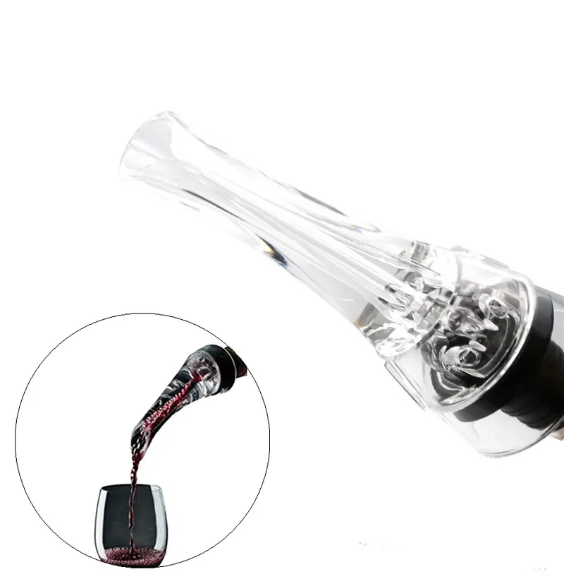 Wine Aerator Pourer Acrylic Aerating Pourer Red Wine Decanter Cap Spout Stopper Bottle Mouth Dispenser