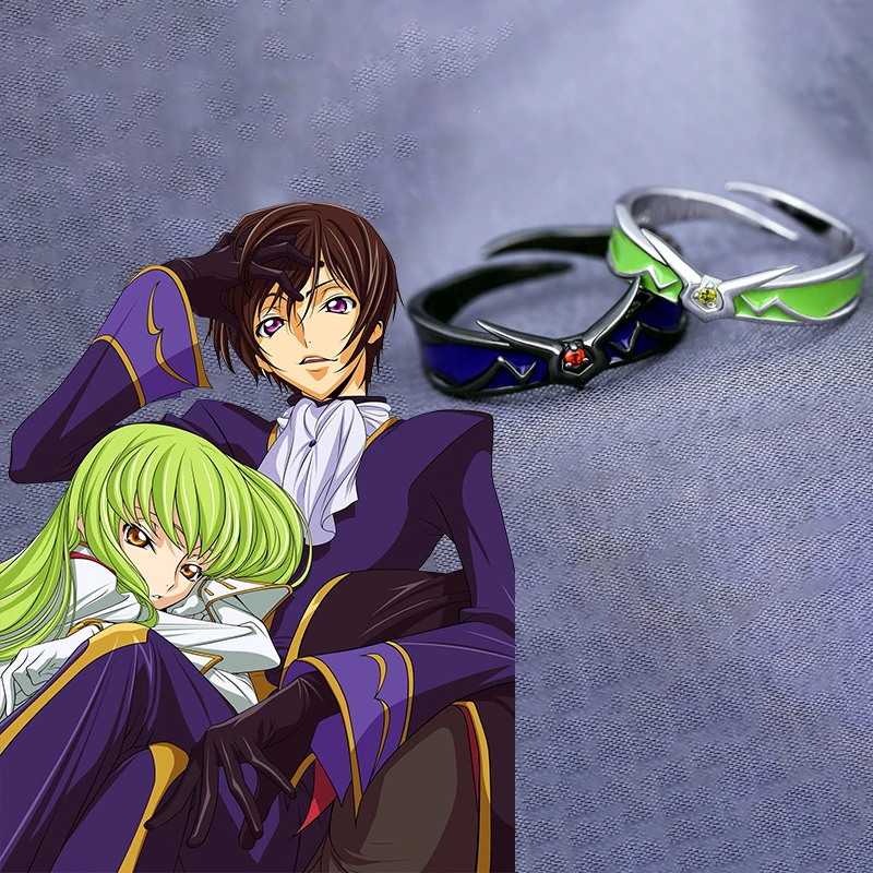 Japan Anime Code Geass Lelouch Lamperouge C C 925 Sterling Silver Adjustable Finger Ring Cosplay Jewelry Men Couple Lovers Gift Rings Aliexpress