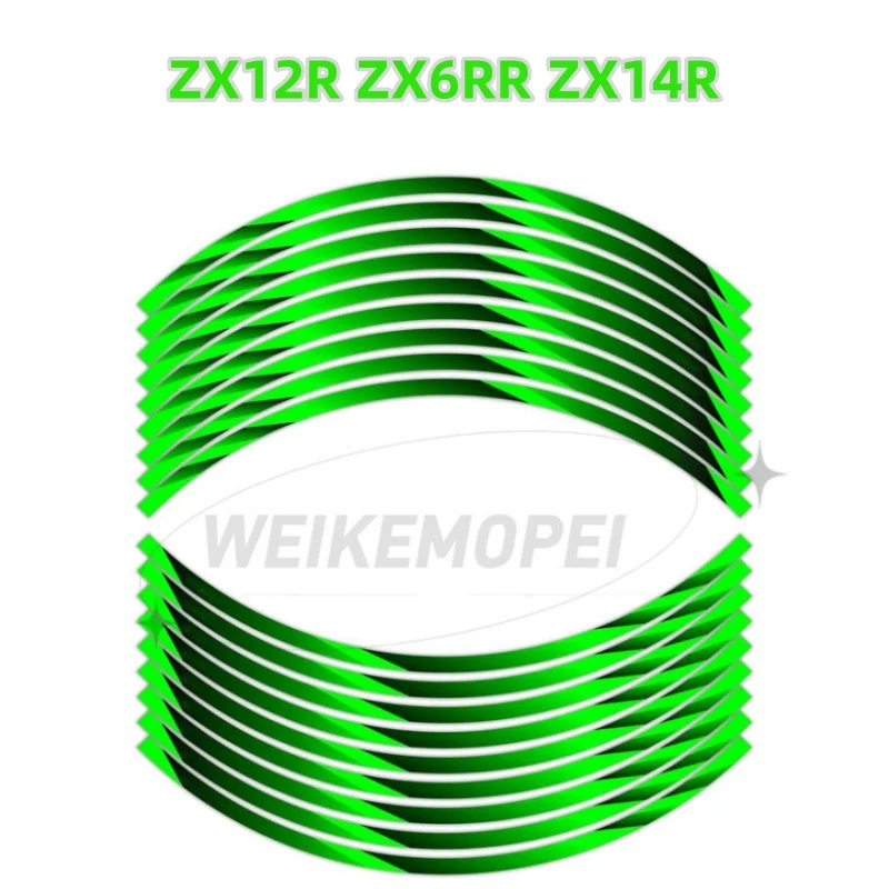 

17 "наклейка на колесо, Светоотражающая наклейка на обод для Kawasaki Ninja ZX10RR ZX11 ZX12R ZX6RR ZX14R