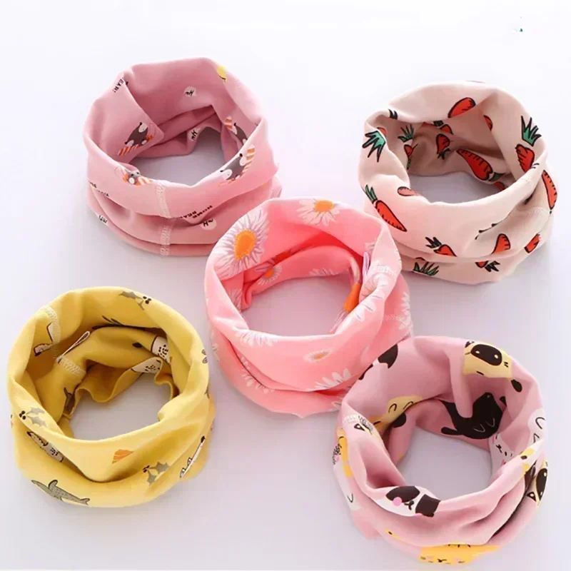 Winter Children Warmer Neck Scarf for Kids Boys Girls Neckerchief Cute Baby Cartoon Scarf Soft Neck Collar Children&acute;s Scarves