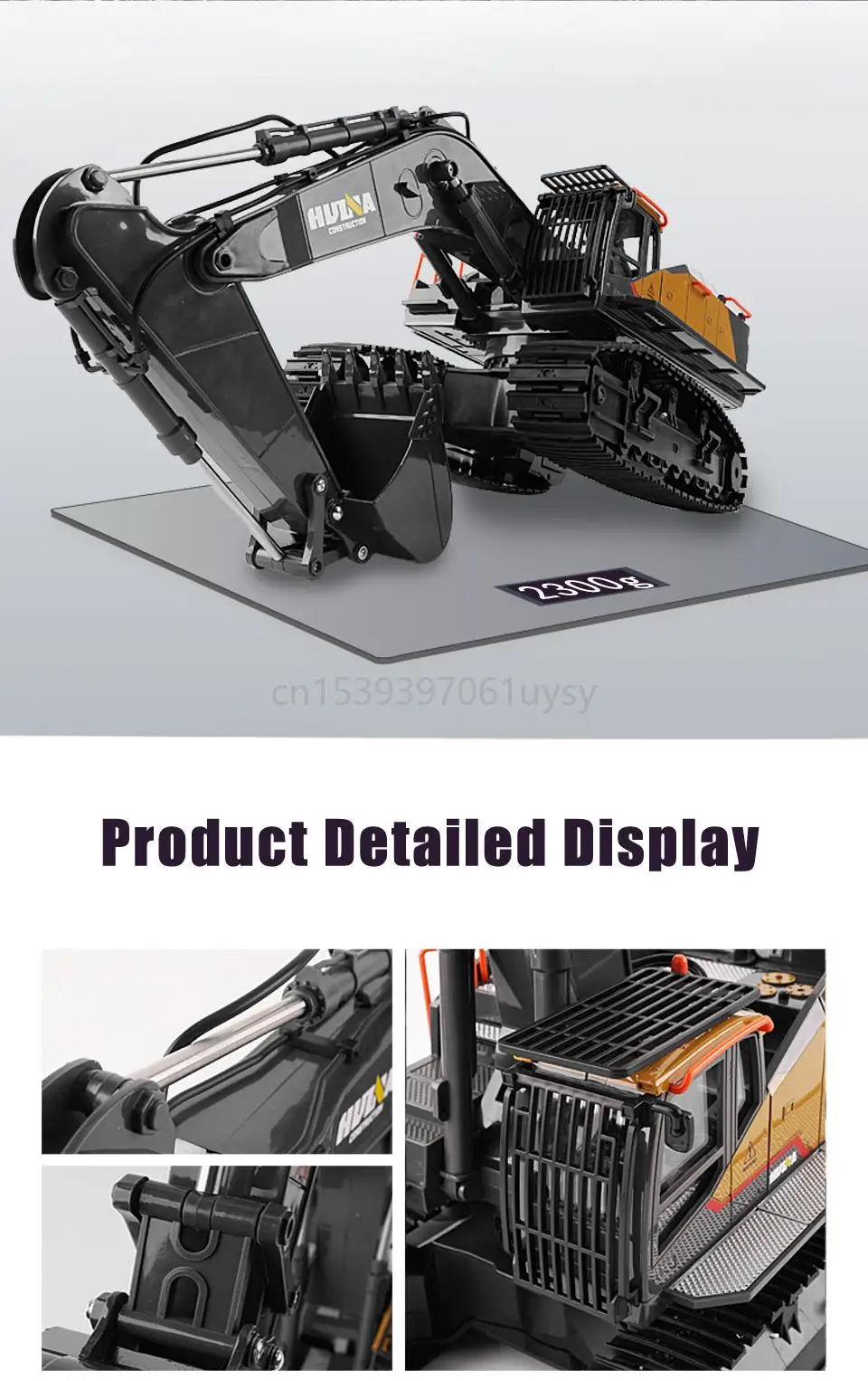 Scd7e030216da4c99a280fe4ea64ce591D Huiner No-1592 1/14 Rc koparka gąsienicowa Alloy 2.4ghz sterowany radiowo samochód 22 kanałowy urządzenie inżynieryjne zabawki dla chłopca prezent urodzinowy