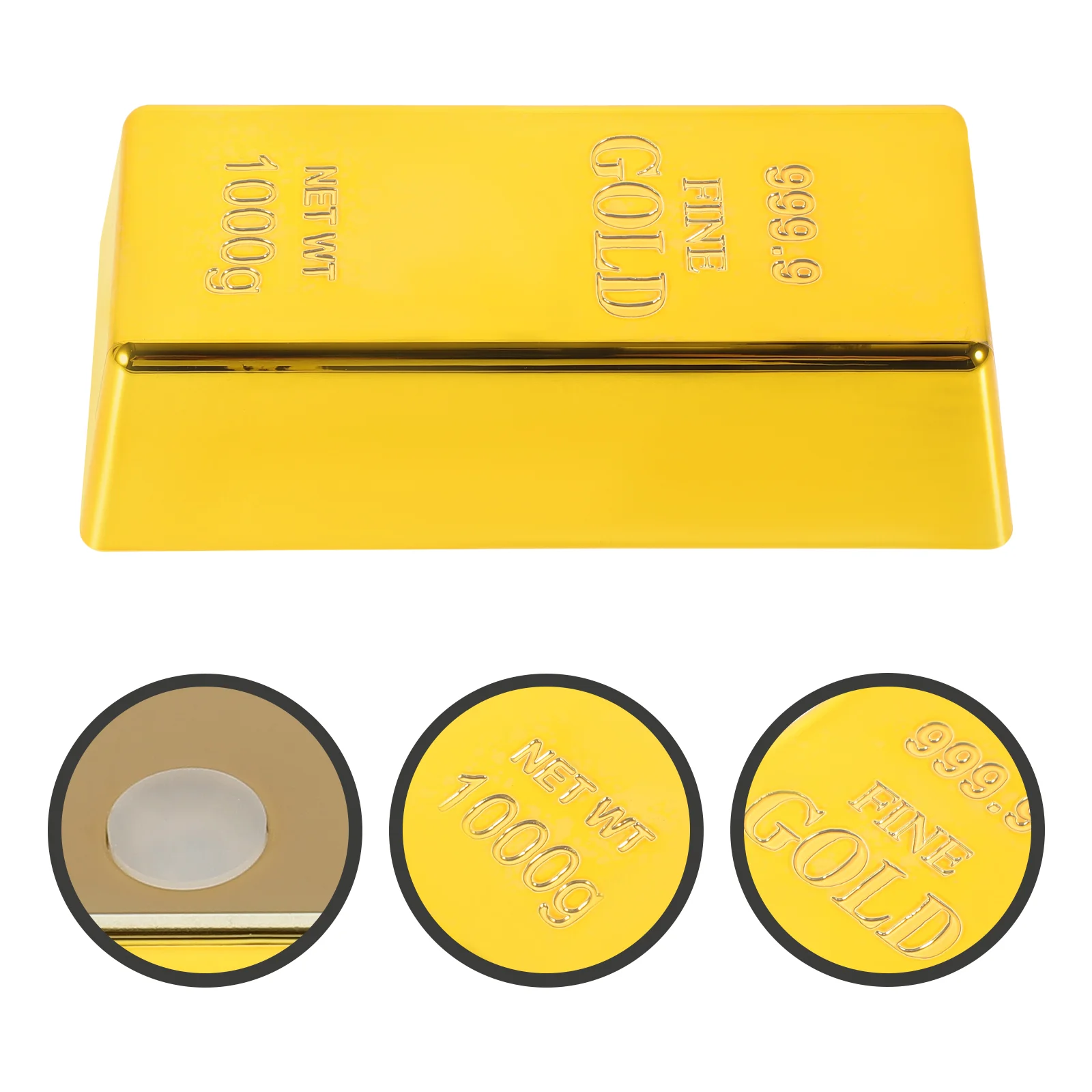 

16CM Simulation Plastic Hollow Gold Bullion Fake Gold Brick Creative Artificial Gold Bar Decorative Prop for Party Activity