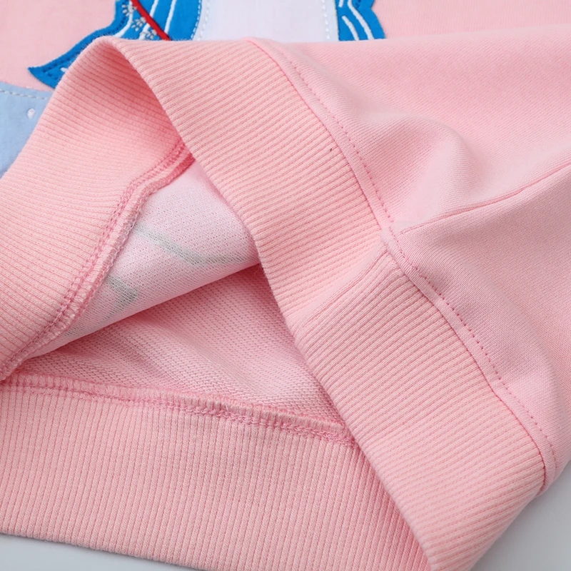 Pink Children's Clothing Baby Girls Hoodies Kids Clothes 2025 New Autumn Spring Embroidery Unicorn Infants Sweatshirts