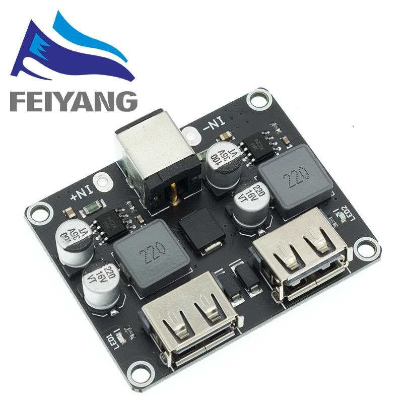 SAMIORB DC-DC Buck Converter Lade Step Down Modul QC3.0 QC2.0 USB 6-32V 9V 12V 24V zu Schnell Ladegerät Platine 5V – Detail 4