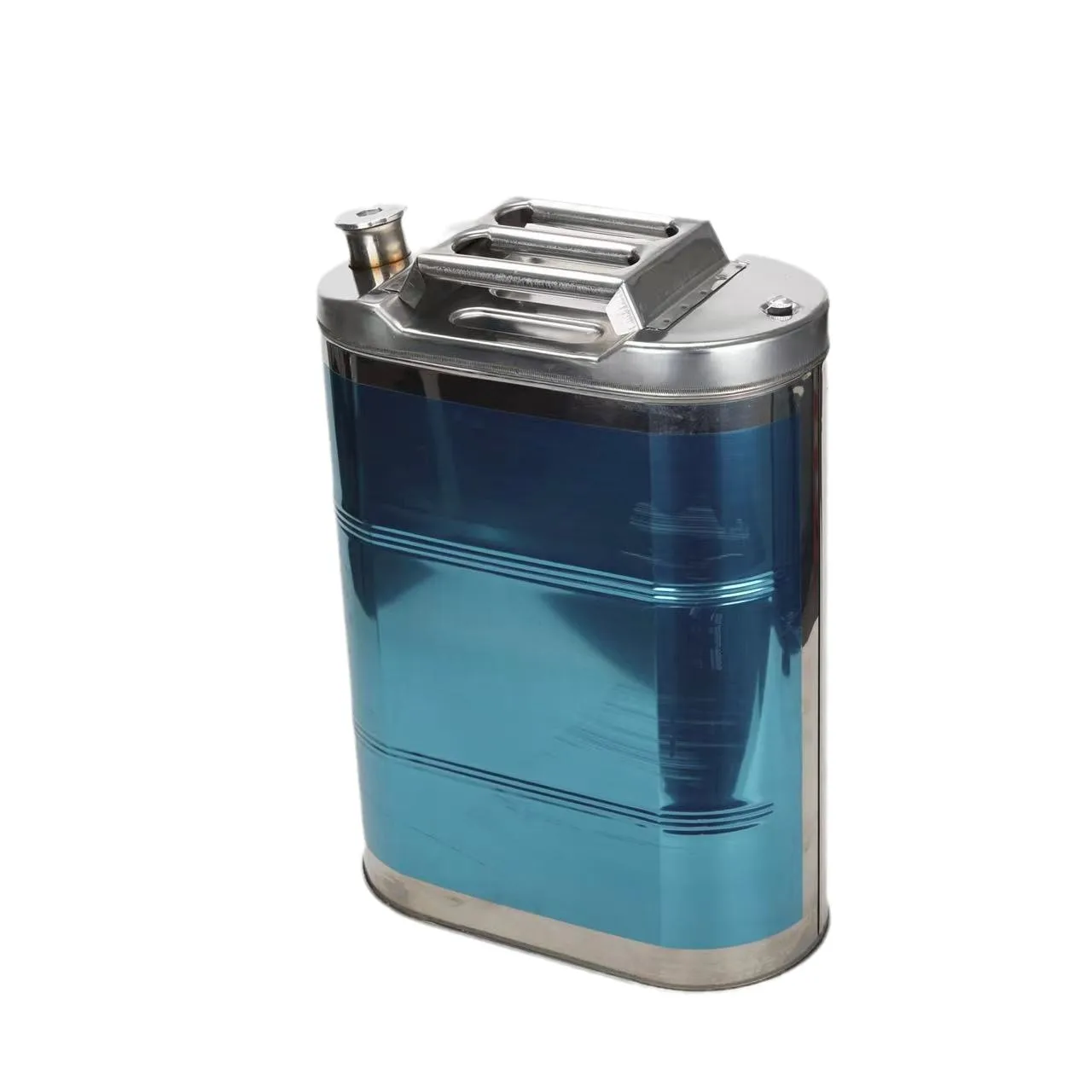 Gasoline Drum Three-handle Stainless Steel Oil Drum Portable with Bleed Valve Spare Gasoline New