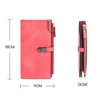 Women Long Wallets Magnetic Buckle Free Name Engraving Top Quality Card Holder Classic Female Purse Zipper Wallet For Girl 5