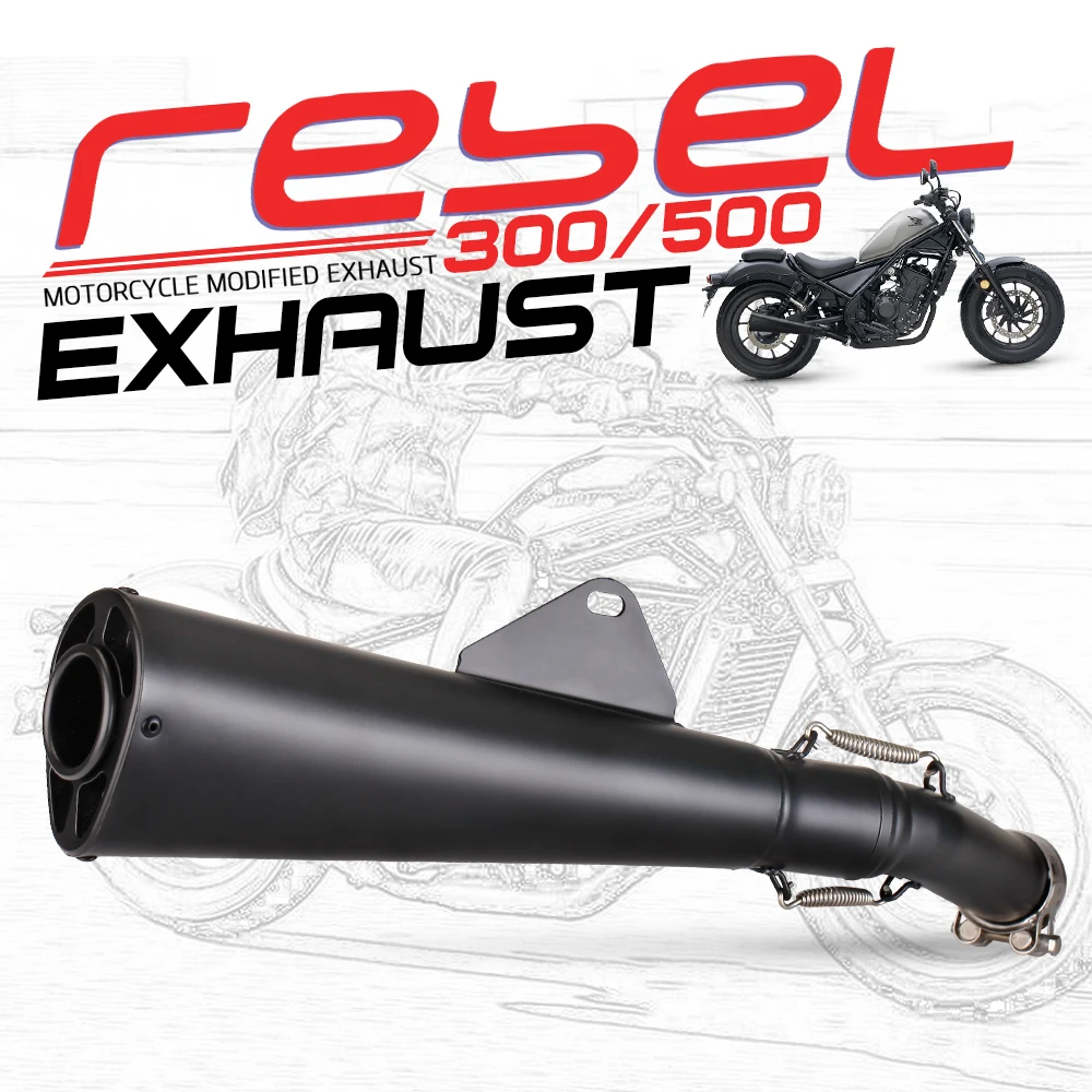 

Motorcycle exhaust modified motocross mid-pipe stainless steel for Rebel 500 CMX500