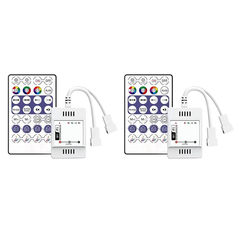 

2X DC5V-24V 28 Key RF Controller Wifi APP Music Voice Remote Control For WS2812B WS2811 RGB LED Strip Light Home Dimmer