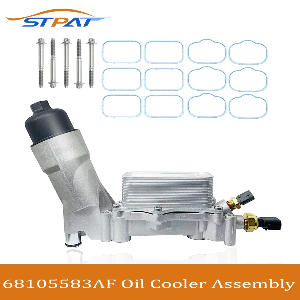 

STPAT Oil Filter Cooler Housing Assembly Adapter for Dodge Chrysler Jeep Ram 3.6L V6 68105583AF 68105583AA 68105583AB 5184304AD