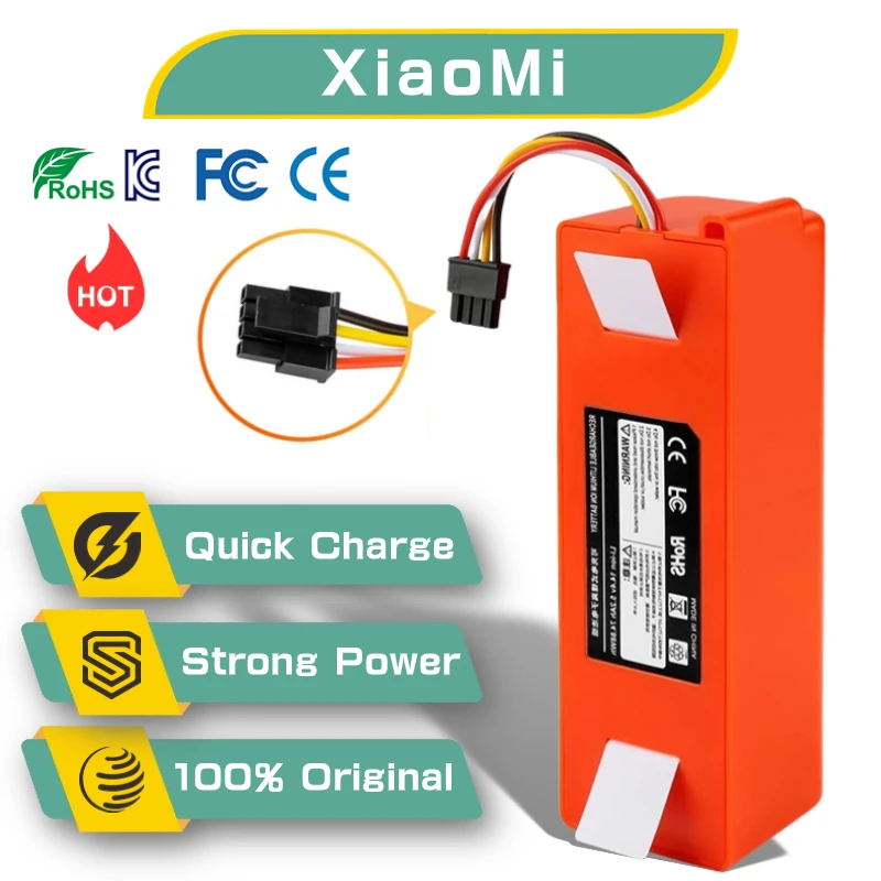 

14.4V li-ion Battery Robotic Vacuum cleaner Replacement Battery for Xiaomi Robot Roborock S50 S51 S55 Accessory Spare Parts