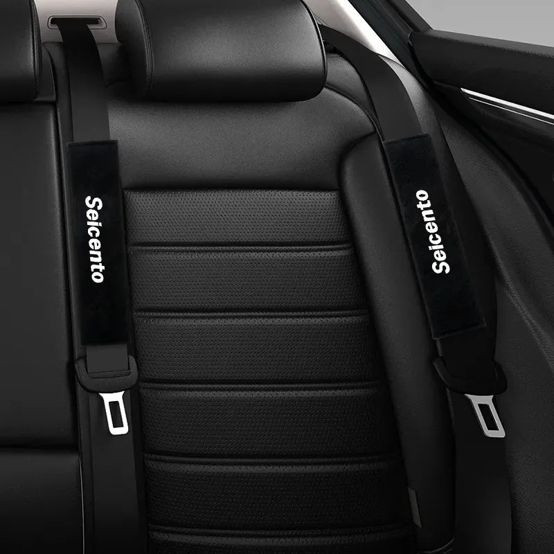 

2Pcs Car Safety Belt Shoulder Protector Decoration Plush Shoulder Protector for FIAT Seicento General Models Accessories