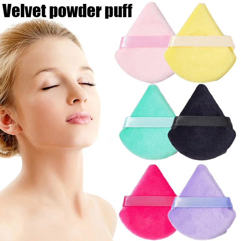 

Sponge Dry Use Powder Puff Makeup Tool Triangle Makeup Puff Women Facial Beauty Soft Smooth New Velvet Powder Puffs Makeup Tools