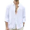 Men's Casual Linen Shirts Premium Loose Single-Chest for Everyday Wear