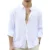 Men's Casual Linen Shirts Premium Loose Single-Chest for Everyday Wear