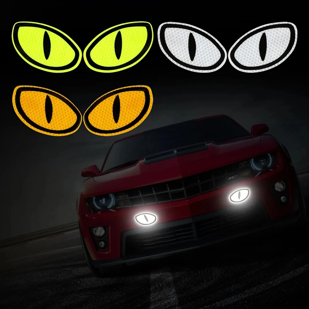 Warning Car Reflective Safety Tape Sticker Cat-eye Reflective Sticker Car Strips Auto Truck Motorcycle 2Pcs reflective tape bands,bike reflective tape,reflective stickers,reflective tape