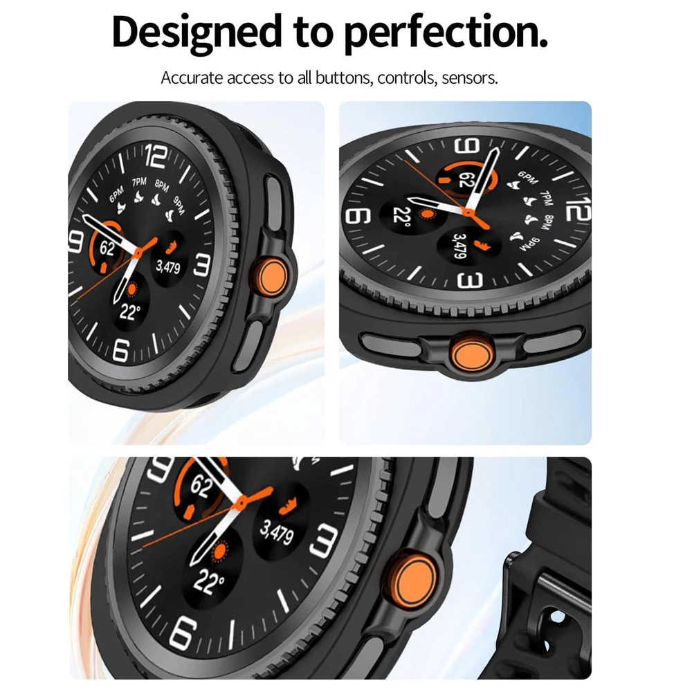 All-Around Protective Bumper Cover for Samsung Galaxy Watch 8 - Premium PC Case Accessories