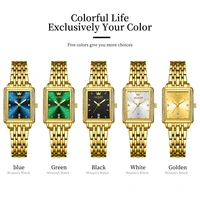 OLEVS 9995 Quartz Fashion Watch Gift Stainless Steel Watchband Rectangular-dial Wristwatch 2