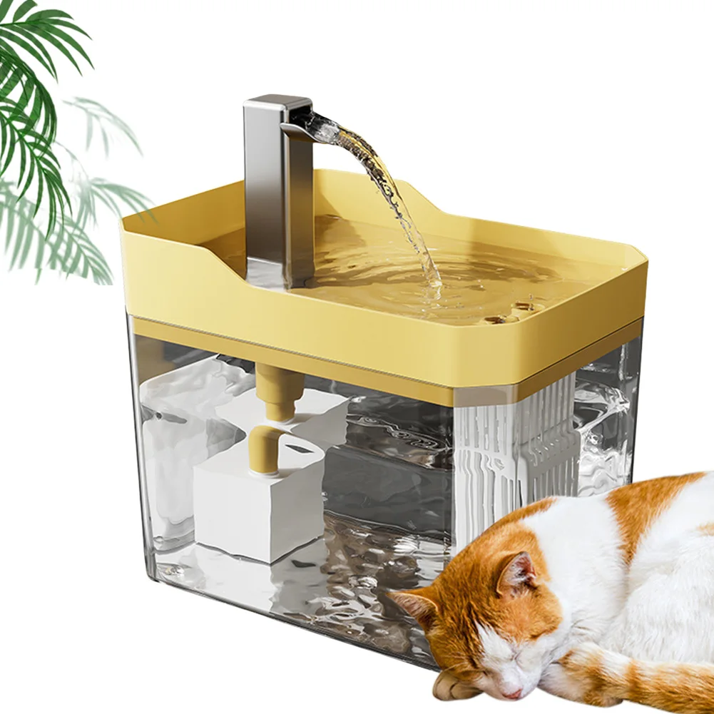 Cat Water Fountain 1.5L Auto Filter USB Anti-Dry Burning Dog Water Dispenser Cat Drinker for Cats Indoor