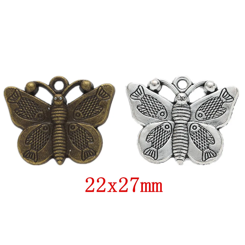 

20pcs butterfly Craft Supplies Charms Pendants for DIY Crafting Jewelry Findings Making Accessory 121
