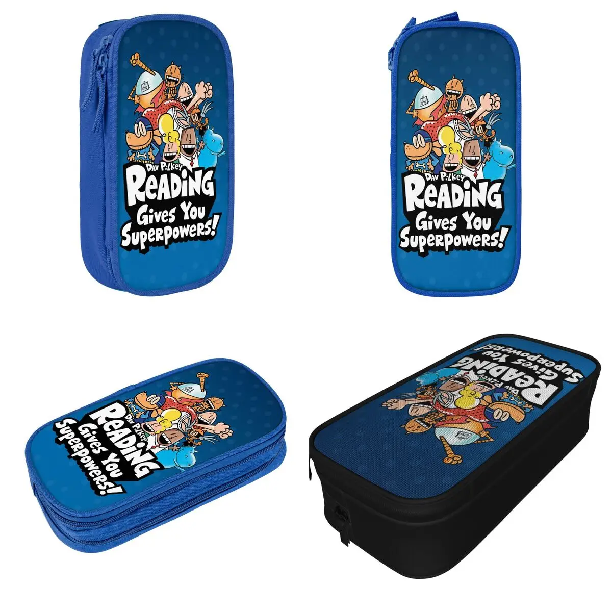Dog Man Cartoon Petey Cat Pencil Case Fun Pen Box Bag Student Big Capacity School Supplies Gifts Pencil Pouch