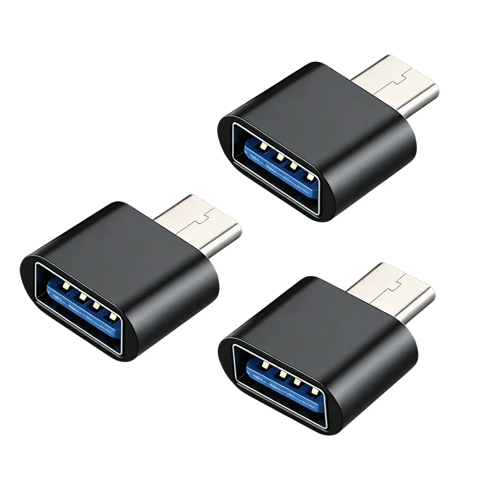 2/3개입 타입 C OTG 어댑터 USB 2.0 여성용 미니 OTG 데이터 연결 컨버터 케이블 어댑터 태블릿 PC 안드로이드 휴대폰 플러그용