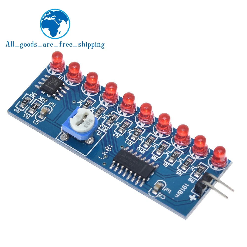 TZT 1/3PCS NE555 + CD4017 Laufende LED Flow LED Licht Elektronische Produktion Suite DIY Kit