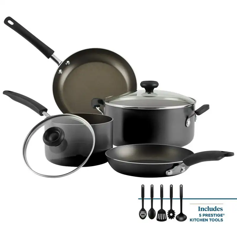 Clean Aluminum Nonstick Cookware Pots and Pans Set, 11-Piece, Aqua  Stainless pot Cooking accessories Big pot for cooking Big coo - AliExpress