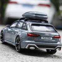 1/32 Audi RS6 Avant Alloy Station Wagon Car Model Diecast Metal Toy Vehicles Car Model Simulation Sound and Light Childrens Gift 1