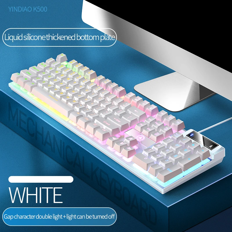 Vibrant Backlit Mechanical-Feel Gaming Keyboard