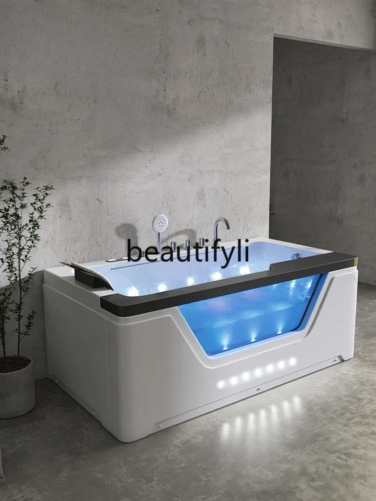 Bathroom water curtain waterfall surf massage acrylic bathtub constant temperature heating 1.7 meters 209 bathtub