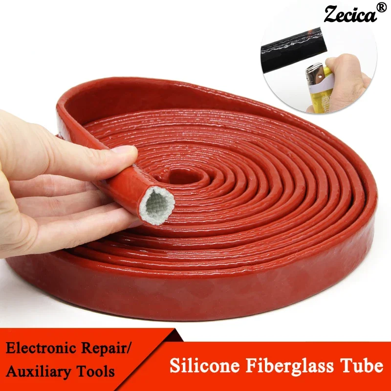 Silicone Fiberglass Tube High Temperature Resistant Resin Coated Glass ...