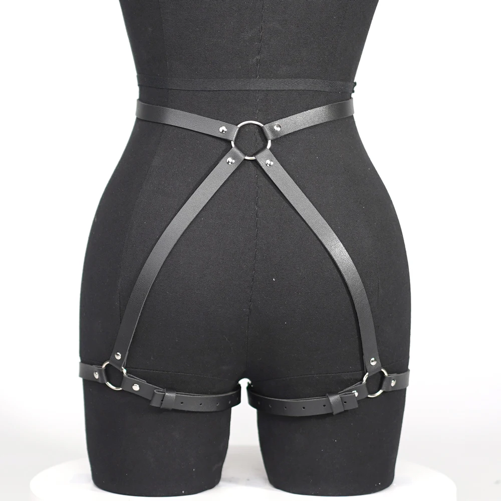 Sele Dammode Bälte Bröstsele Kedja Sele Korsett Läder Lerie Bondage Lerie Punk Gothic Feti_voghion.com