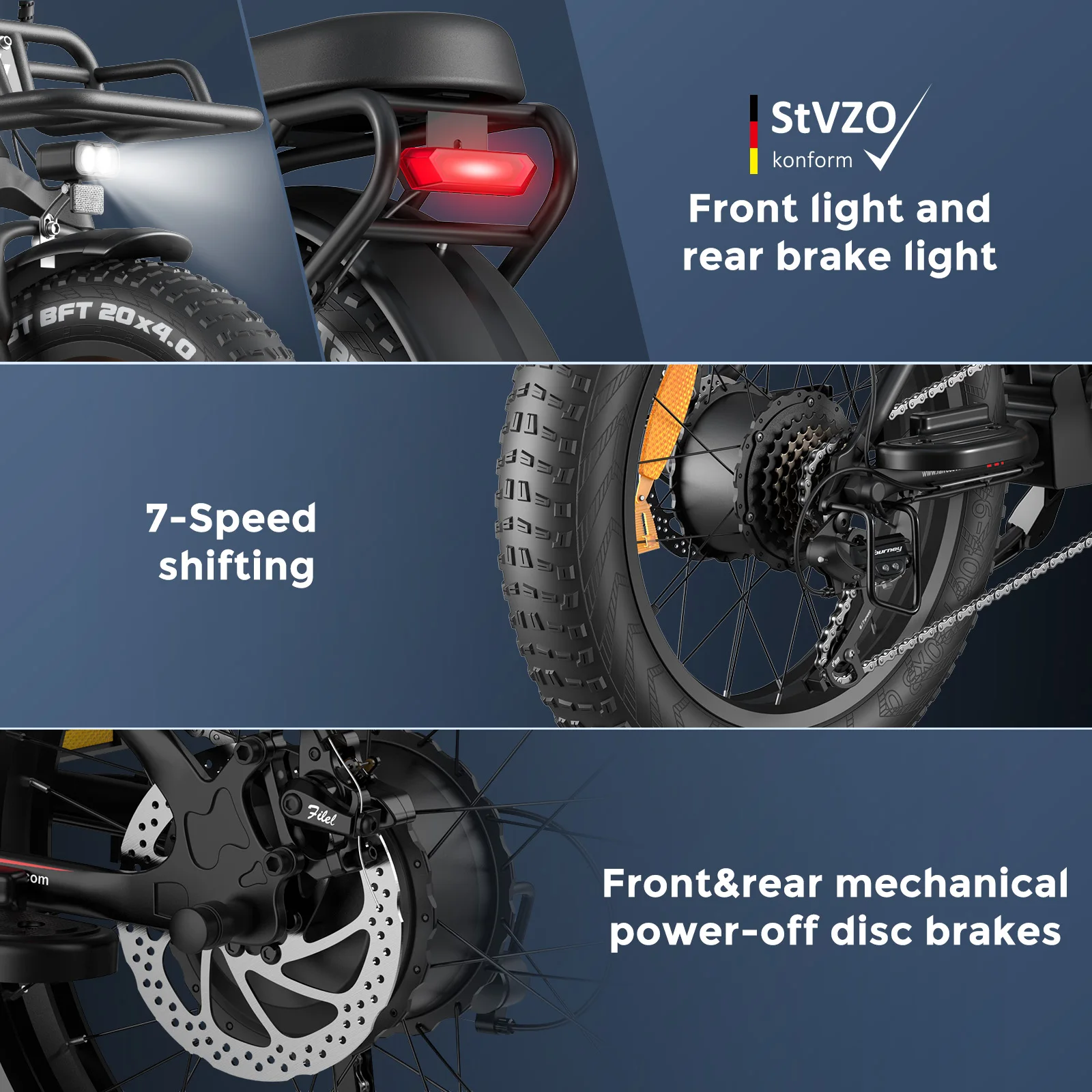 Fafrees F20 Max Klapprad Elektrofahrrad Mit 48V 30Ah Abnehmbarem Akku, 20 Zoll E-bike Mountainbike für Erwachsene, 7-Gang, 25 km/h und Reichweite bis 110–150km – Detail 10
