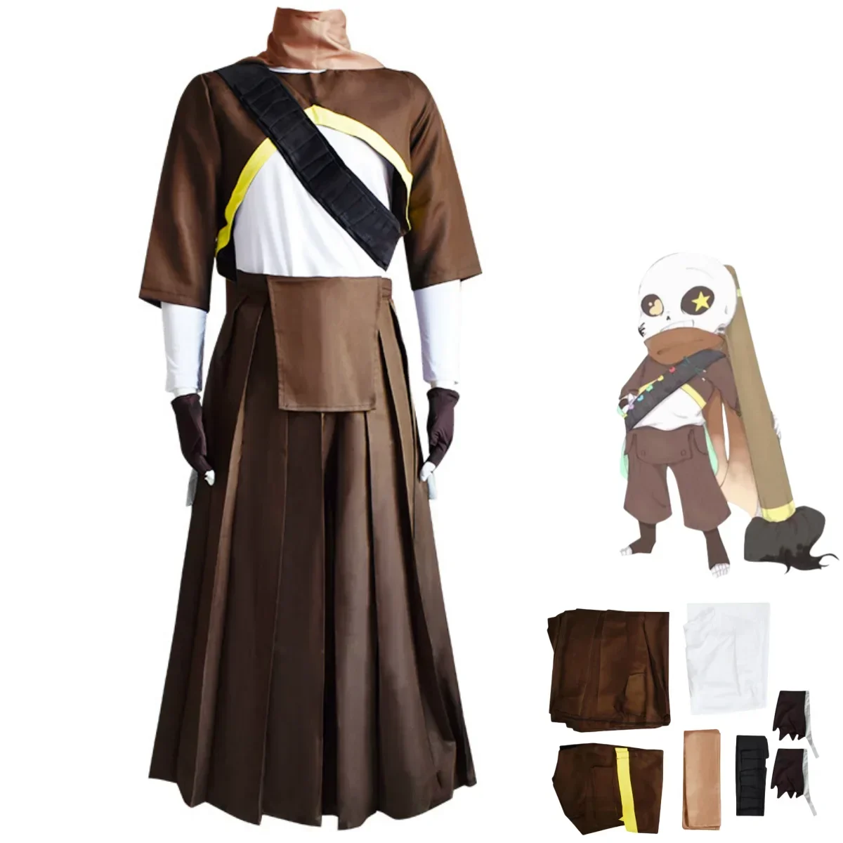 Undertale Killer Cosplay Costume Black High Neck Uniform Set
