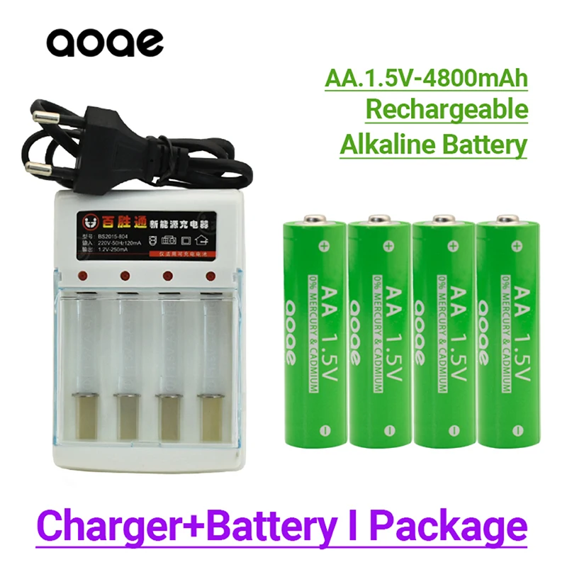 акумулаторна батерия aa 4800mAh1.5V aa батерия, подходяща за дистанционни управления за играчки и други pilha recarregavel aa pilas recargables