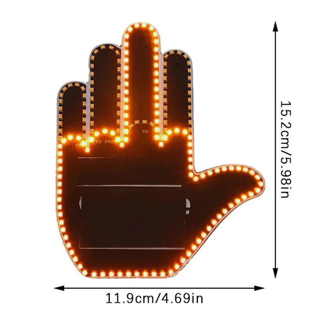 Funny Gesture Light With Remote Road Rage Signs Car Middle Finger LED  Gesture Display Lamp Interactive Lights - AliExpress