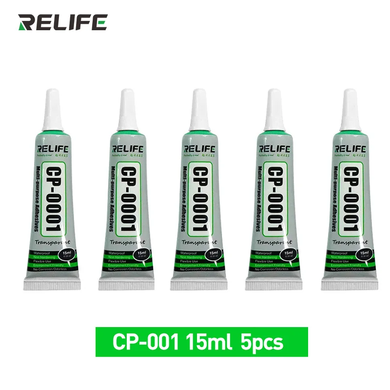 RELIFE 50ML 15ML CP-0001 CP-0002 Transparent Adhesive Clear Liquid Glue Black For Phone Frame LCD Screen Back Cover Repair universal welding wire Welding & Soldering Supplies