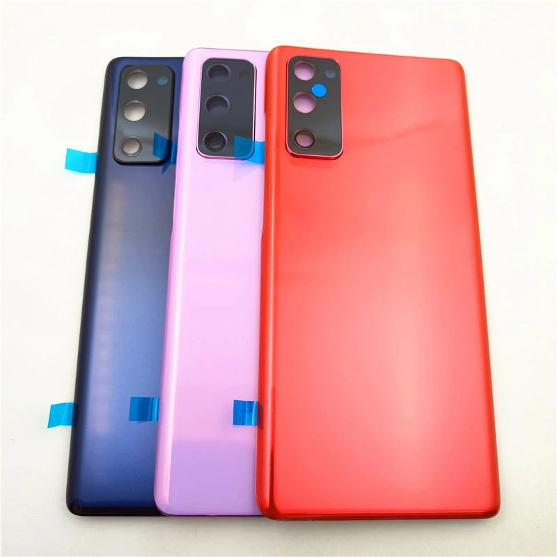 Back Cover For Samsung Galaxy S20 FE 5G 4G Plastic Housing Case Back Battery Cover Replacement Samsung Phone Case Phone Back Cover Glass Battery Cover Glass Phone Back Cover