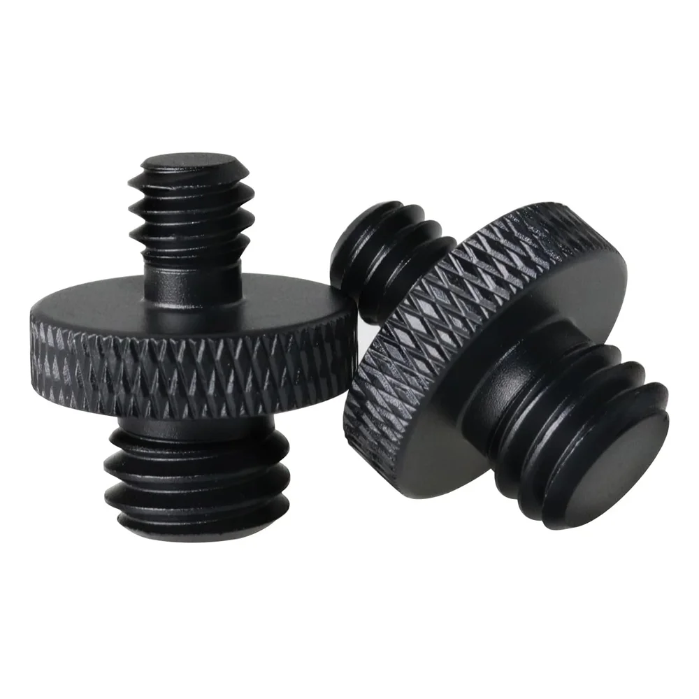Aluminum 3/8'' Male to 1/4'' Male Threaded Tripod Screw Adapter Double Head Stud Mounting Thread Converter 2/5/10 PCS For Camera