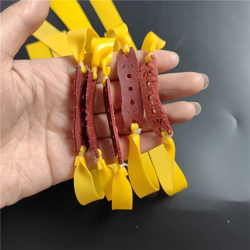 Slingshot rubber band 5/10 Pcs Thickness 0.75mm/0.03inch Leather Color And Design Random Regular Thickness