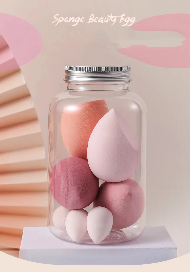7Pcs Makeup Sponge Blender Beauty Egg Cosmetic Puff Cushion Foundation Powder Soft Sponge Women Beauty Tool Make Up Accessories