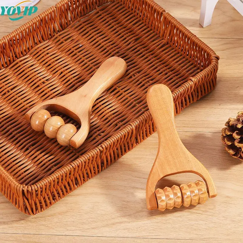 

1PC Wood Roller Body Reflexology Acupuncture Therapy Meridians Scrap Lymphatic Drainage Face Lift Tool Massager