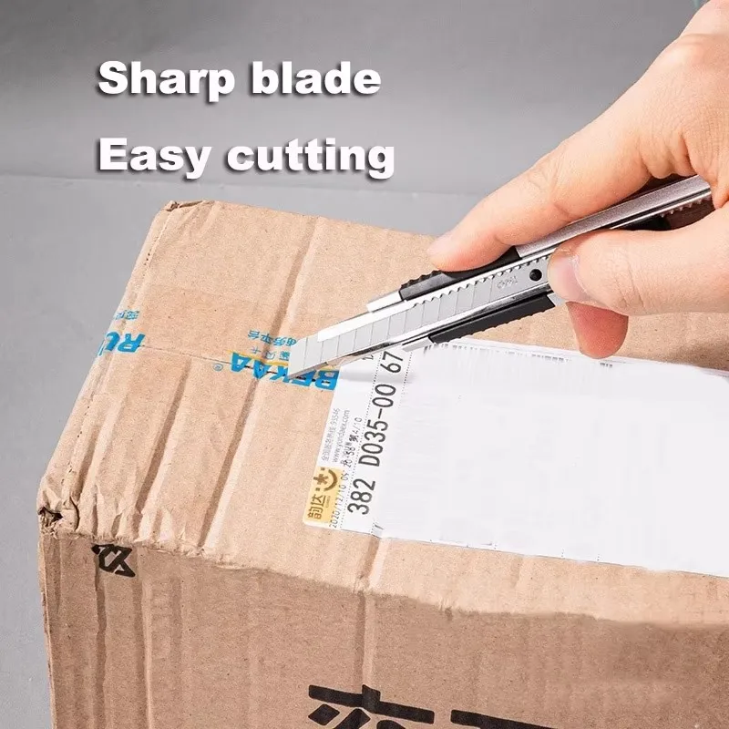 Utility Knife Deli Knife Blade 9mm 18mm SK5 Metal Blades 30/50/100pcs For Home School Supplies Art Craft Paper Box Cutting