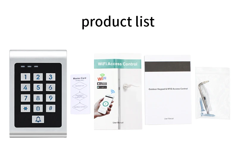 Tuya Wifi Metal Case Access Control Keypad Backlight Anti-Vandal Temporary Passw