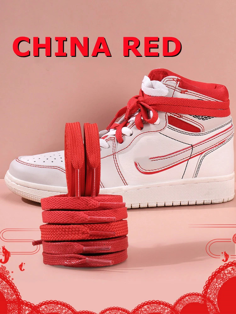 forbedre kamp ilt Shoelace White Sneakers | Af1 Shoelace Length | Flat Waxing Laces | White  Red Af1 - 2023 - Aliexpress